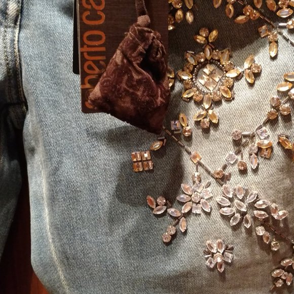 Roberto Cavalli Jeans Brand New Intricate Woven pattern 46/6 Never Worn With Tag - Picture 16 of 16